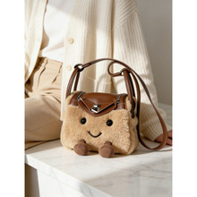 原创设计吉利猫jely玩偶包敲可爱毛绒mini琳迪包单肩斜挎医生包