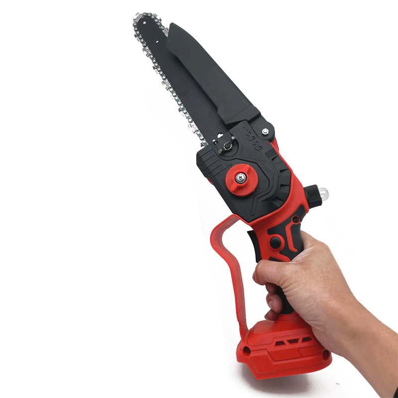 Электрическая пила Перезаряжаемая литиевая электрическая пила Портативная Электрическая цепная пила Бытовая наружная беспроводная малая пила для резки деревьев Резка деревьев Обрезная пила