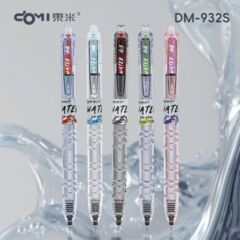 东米新款宝特瓶932S按动中性笔黑笔速干刷题笔碳素笔签字笔