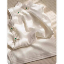 新中式白色无袖连衣裙女夏季收腰复古国风改良旗袍中长款一步裙子