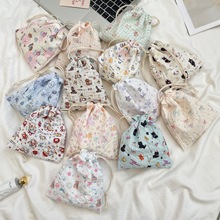 53314 【版权款】压花卡通束口袋防尘便携整理布袋抽绳化妆品收纳
