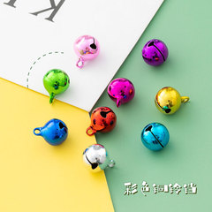 12mm環境保護カラー一字金属銅鈴保色クリスマス祭りペットプレゼントdiyキーホルダーアクセサリー