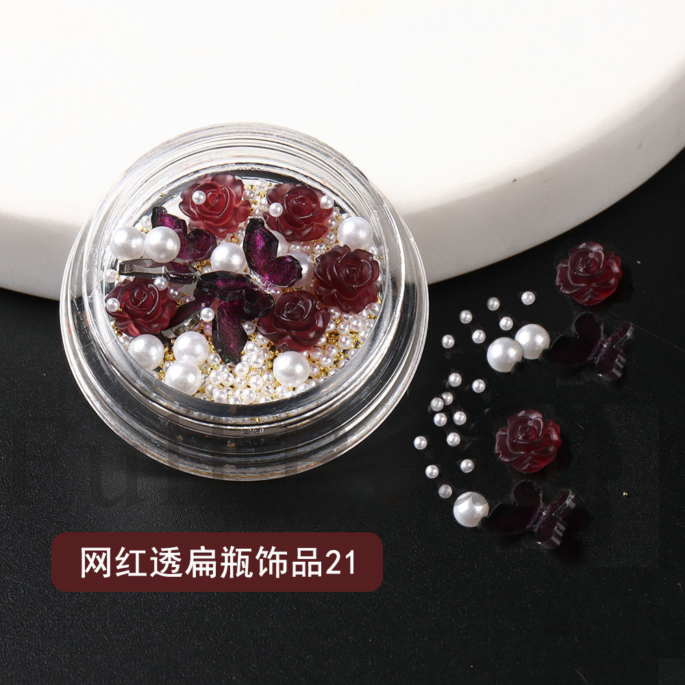 Net red transparent flat bottle jewelry 21