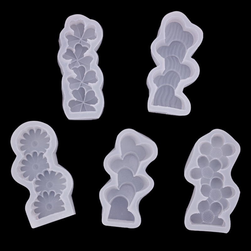 Amor flor trébol Margarita vela aromaterapia jabón hecho a mano molde de yeso DIY fondant decoración del chocolate