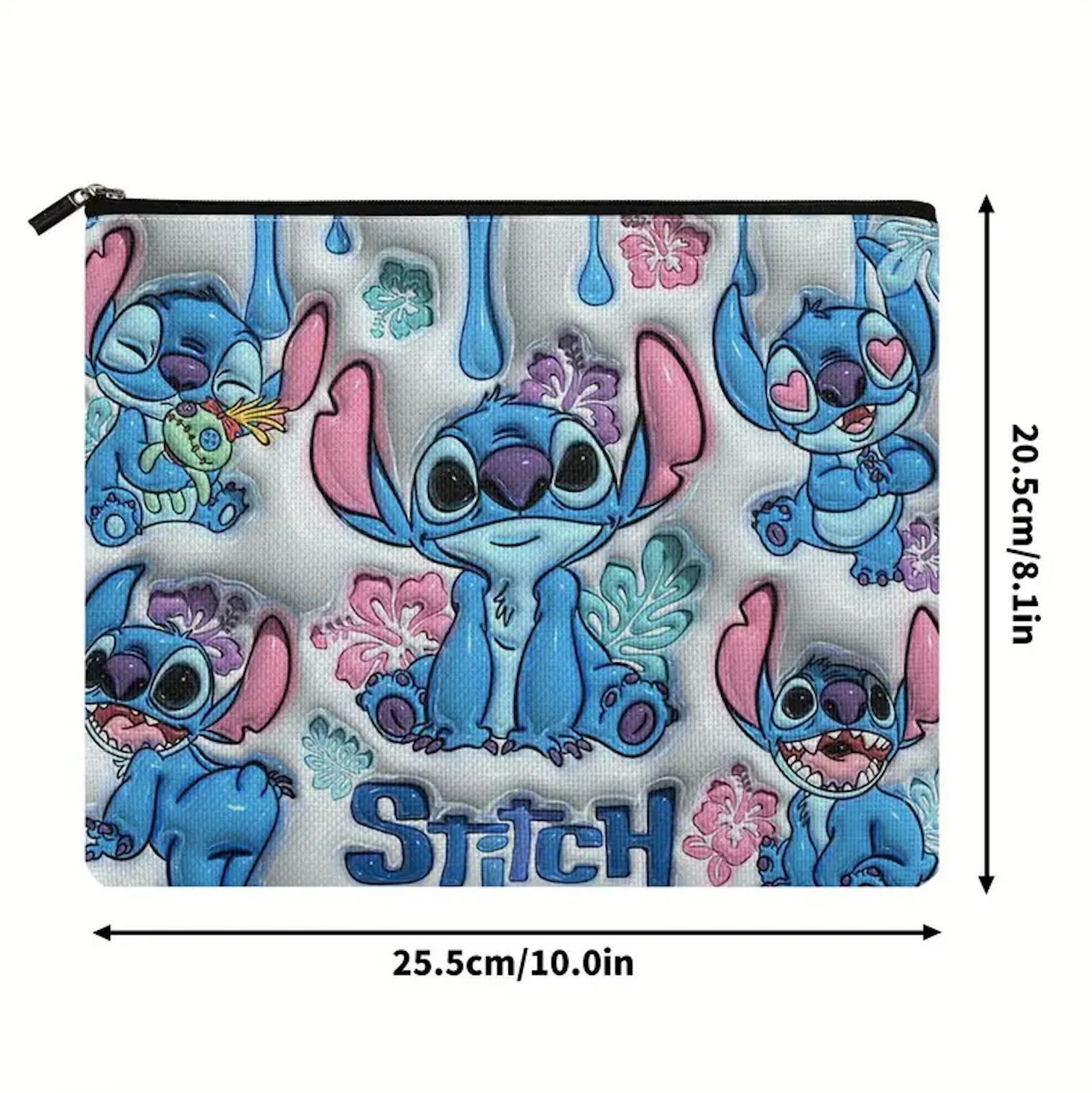Bolsa de almacenamiento con estampado de dibujos animados de Stitch, éxito de ventas en Amazon, disponible para entrega inmediata, patrón y tamaño personalizables.