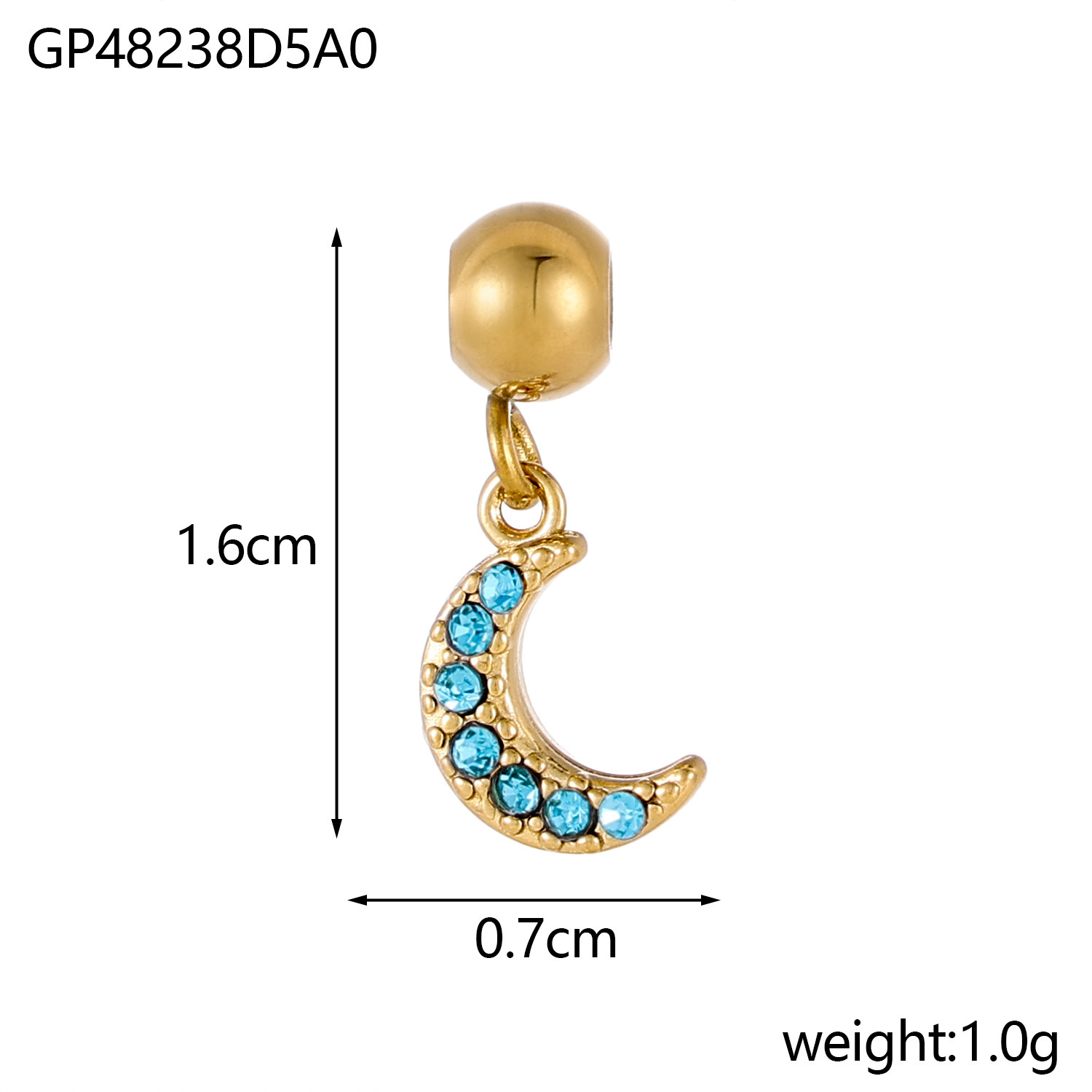 All Seasons Season 1 Piece 304 Stainless Steel Moon Pendant