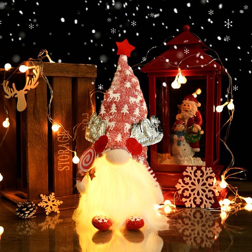 Christmas ornaments small gifts small gift decoration Amazon cross-border luminous plush doll Santa Claus doll