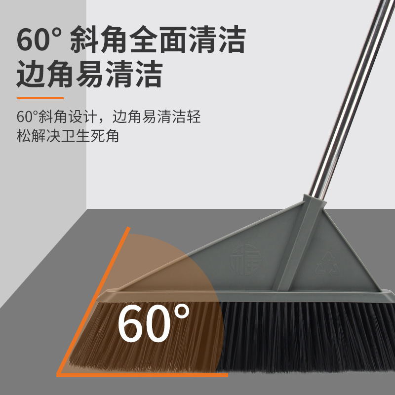 Big broom sweep garden courtyard outdoor factory workshop industrial sanitation worker cement floor broom