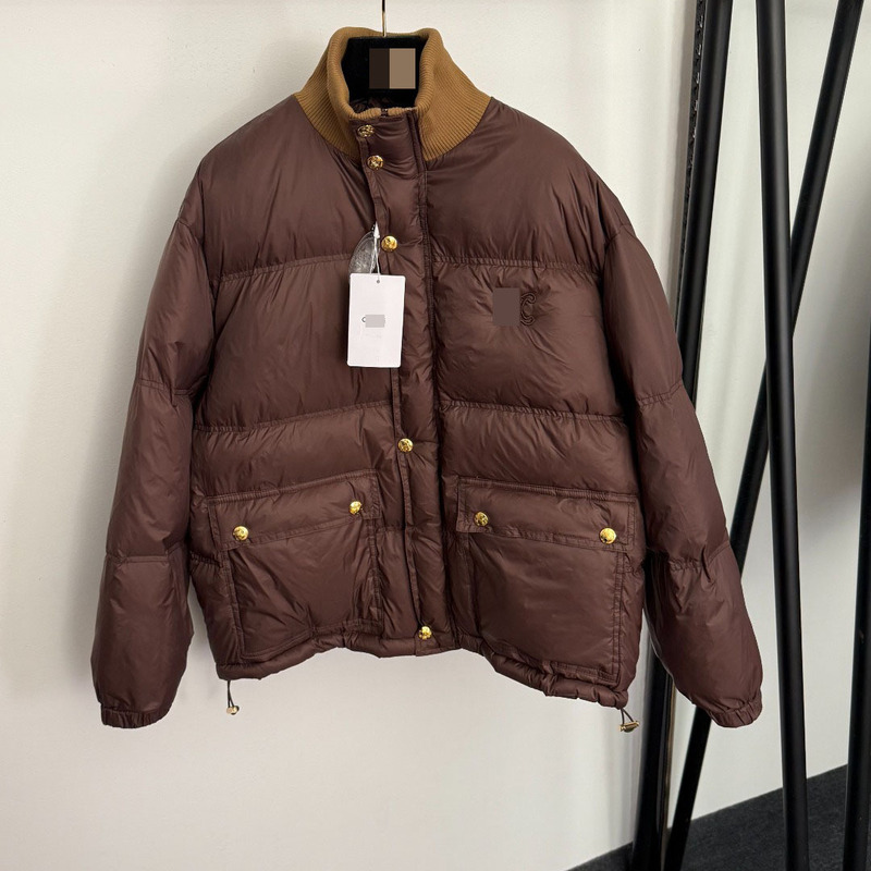 Shenzhen Nanyou High-End Foreign Trade Slim-Fit Thick Warm Stylish Women's Embroidered Stand-Collar Long-Sleeve down Jacket