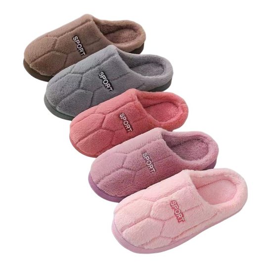Cotton Slippers Men's Autumn Indoor Home and Home Lovers Thick Bottom Warm Moon Non-slip fleece-lined Slippers for Women in Winter