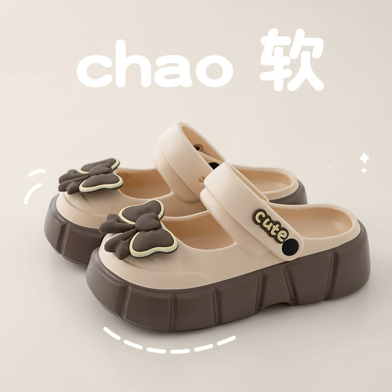 Южная волна Ванмари Женская пещерная обувь женская летняя домашняя крытая толстая подошва нескользкая наружная пляжная булочка холодные тапочки женская