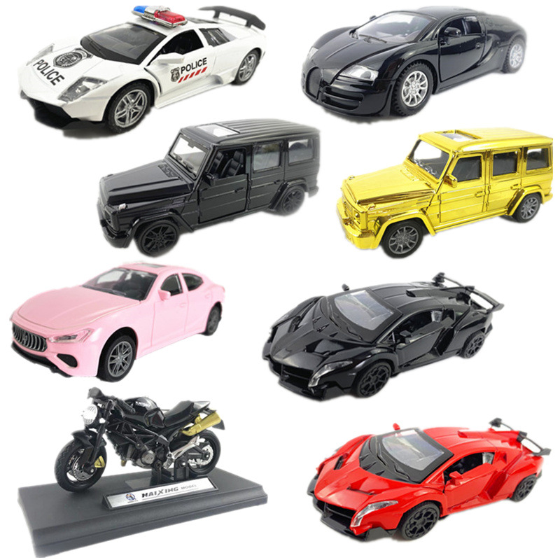 Car-shaped cake decoration, black alloy Mercedes-Benz model sports car SUV, male god birthday plug-in.