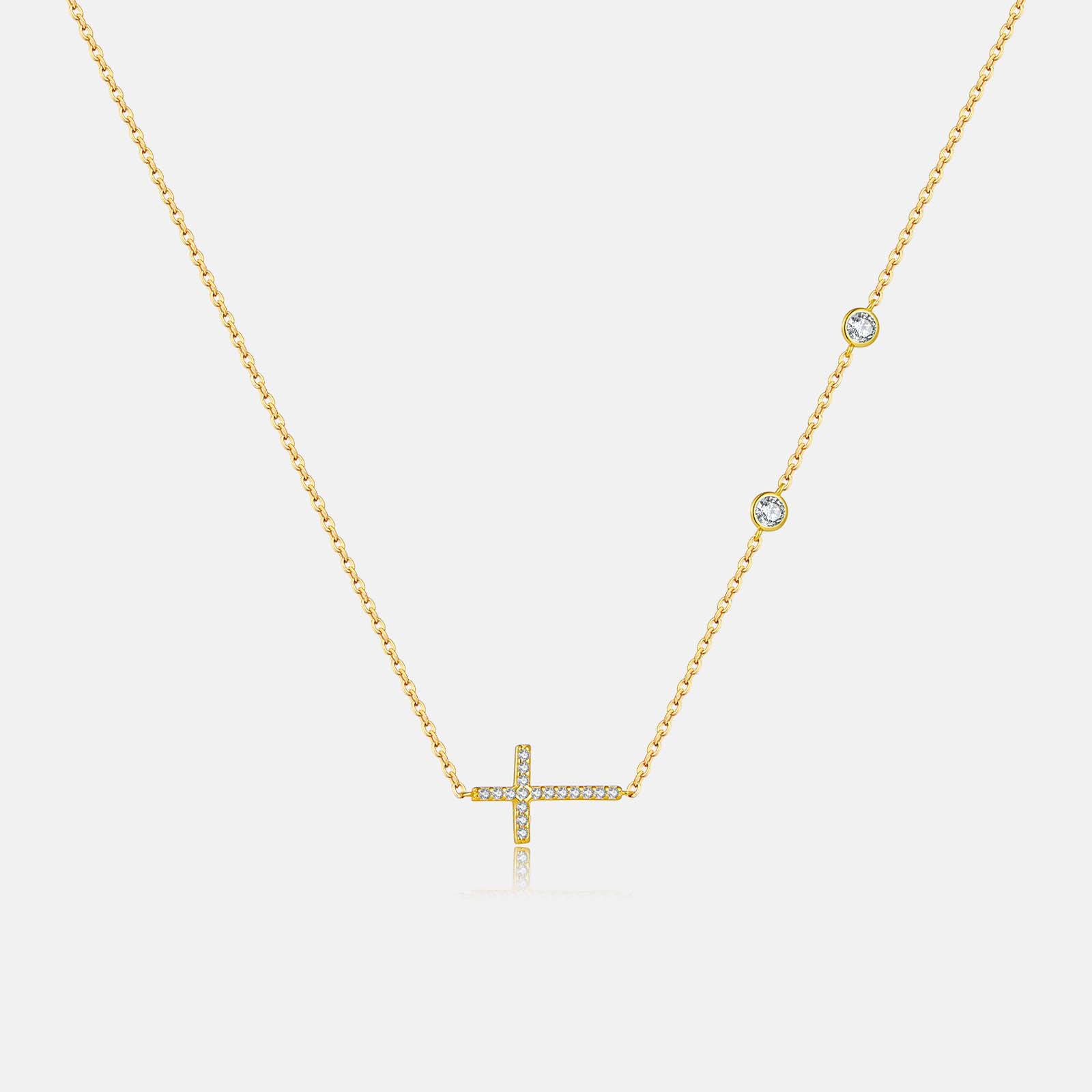 4g Weight 0.05µm-0.08µm Gold Plating Thickness 925 Sterling Silver Rhinestones Inlay Solid Color Pendant Necklace