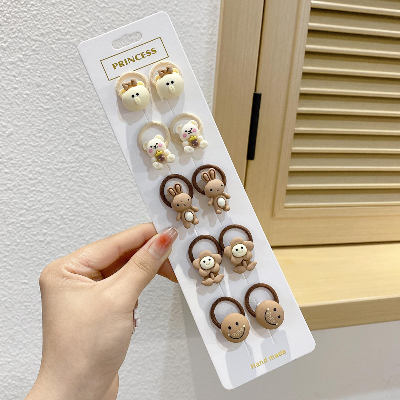 Bebé lindo de alto valor facial de cabello de la niña no lastimó el cabello de dibujos animados de cabello para niños anillo de cabello de cabello