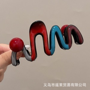 咖色磨砂抓夹女2025年新款发夹后脑勺大号发量多鲨鱼夹子发卡头饰|undefined