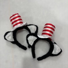 猫耳朵头带红色炉灶帽子头饰角色扮演服装配件套件派对礼物装扮