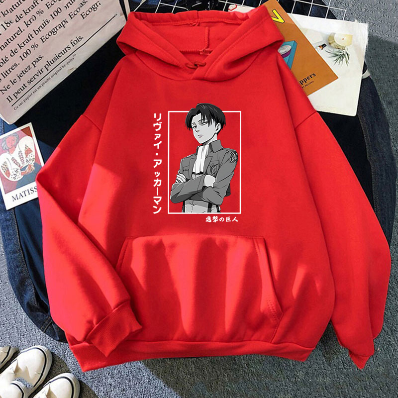 New Fashion Anime Levi Ackerman Printing Hoodies Unisex