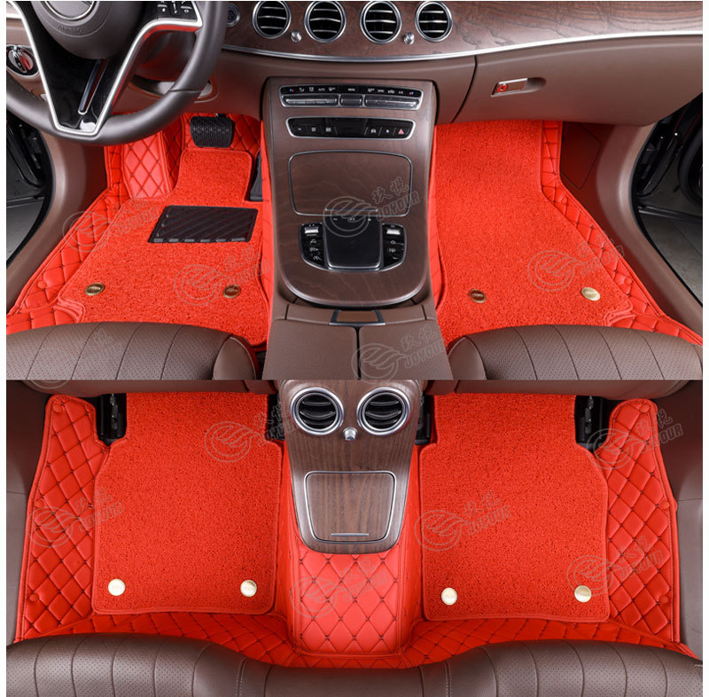 Cross-Border Double-Layer Silk Loop Full-Coverage Leather Floor Mats, Car Floor Mats Direct from the Source Factory, Dropshipping Available