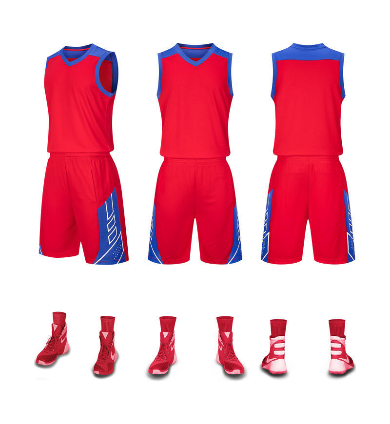El juego de ropa de baloncesto se utiliza para el campamento de entrenamiento, ropa de balón transpirable de secado rápido para adultos y niños, la misma camiseta puede imprimir logotipo.