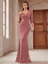 T 33415 Lace paneled formal maxi dress ��˿ƴ�����ȹ��