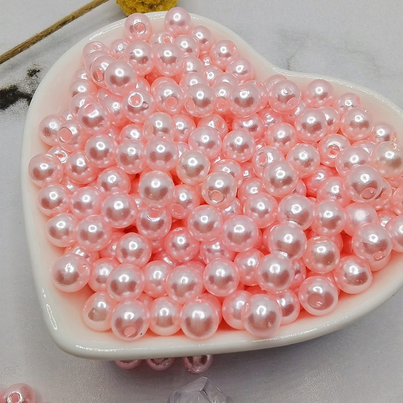 Perlas de color resaltadas perforadas perlas de plástico ABS DIY material de bolsas hechas a mano accesorios accesorios al por mayor image 20