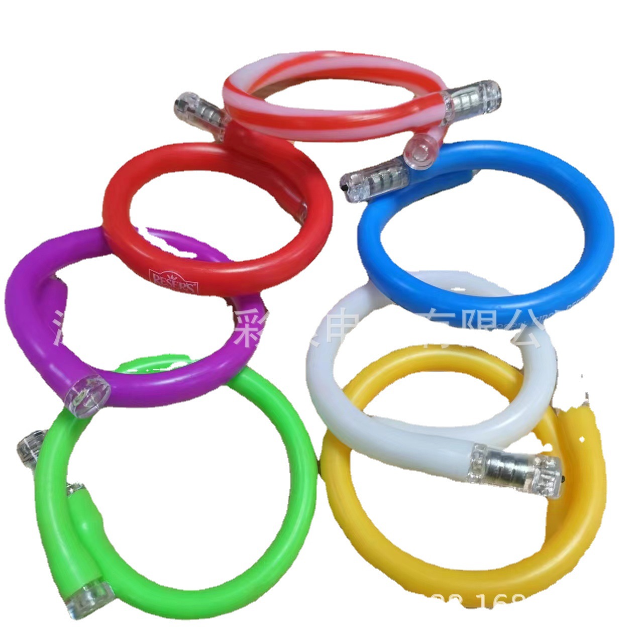 Pulsera luminosa de tubo Pulsera intermitente de colores LED Accesorios de vítores de concierto Pulsera estirable de tubo TPU