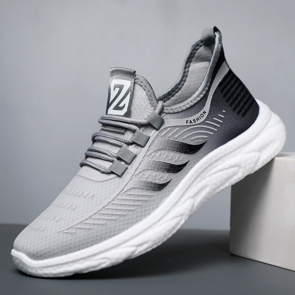 Новая летняя дышащая сетчатая спортивная обувь супер легкая мягкая подошва удобная пара обувь на шнуровке повседневная обувь для мужчин и женщин