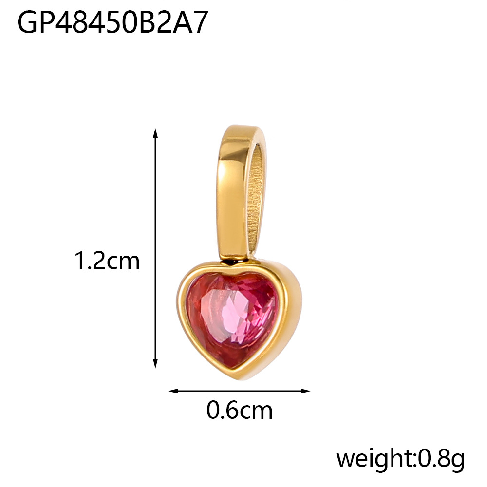 15g Weight Pendant, Chain Jewelry Making Type 12*6mm, 45cm Jewelry Making Size Zircon Inlay Material DIY Jewelry Accessories Classification 1 Piece Quantity 304 Stainless Steel Material Heart Shape Pattern Plating Design Basic, Modern Style, Simple Style Style 1 Piece 12*6mm 45cm 304 Stainless Steel Zircon Heart Shape Pendant Chain 9