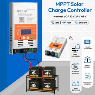 ������60A 12V/24V/48V �Ԅ��R�e MPPT̫��ܿ����� ��WIFI녷���