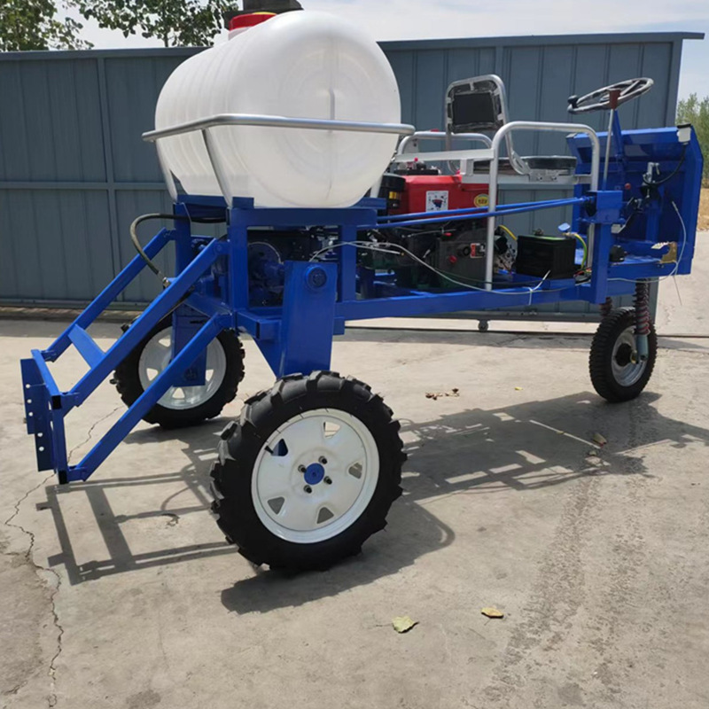 麦田水稻喷洒机 不伤苗喷洒均匀 柴油折叠杆三轮打药机