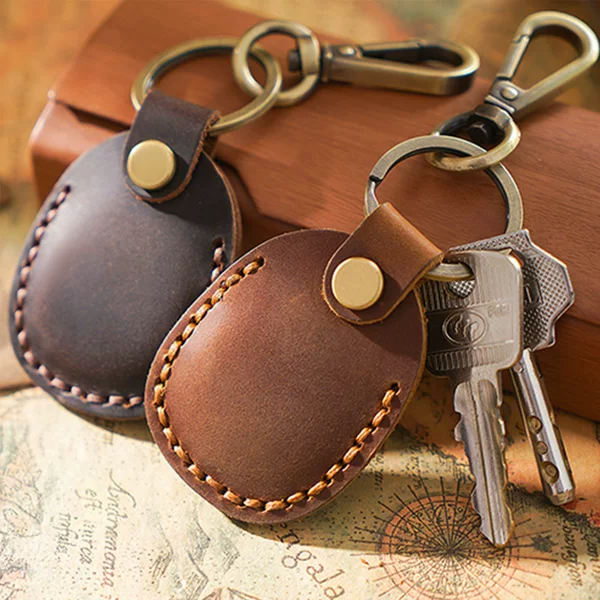 Handmade Cowhide Card Holder Genuine Leather Access Control Card Duplicator Keychain Community Universal Reader and Writer Universal Protective Cover