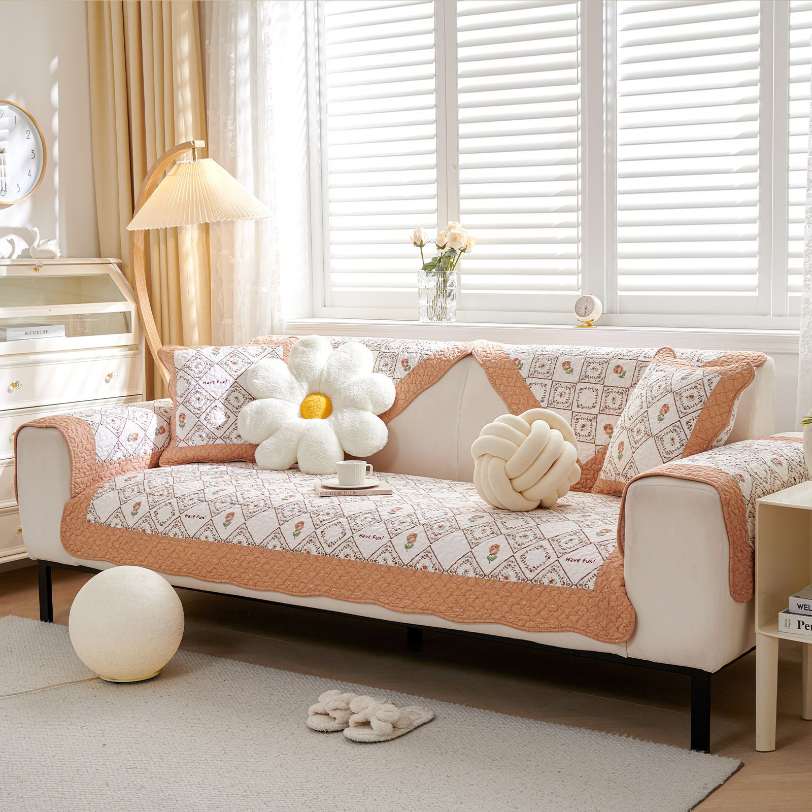 Funda de sofá universal de algodón puro antideslizante_voghion.com