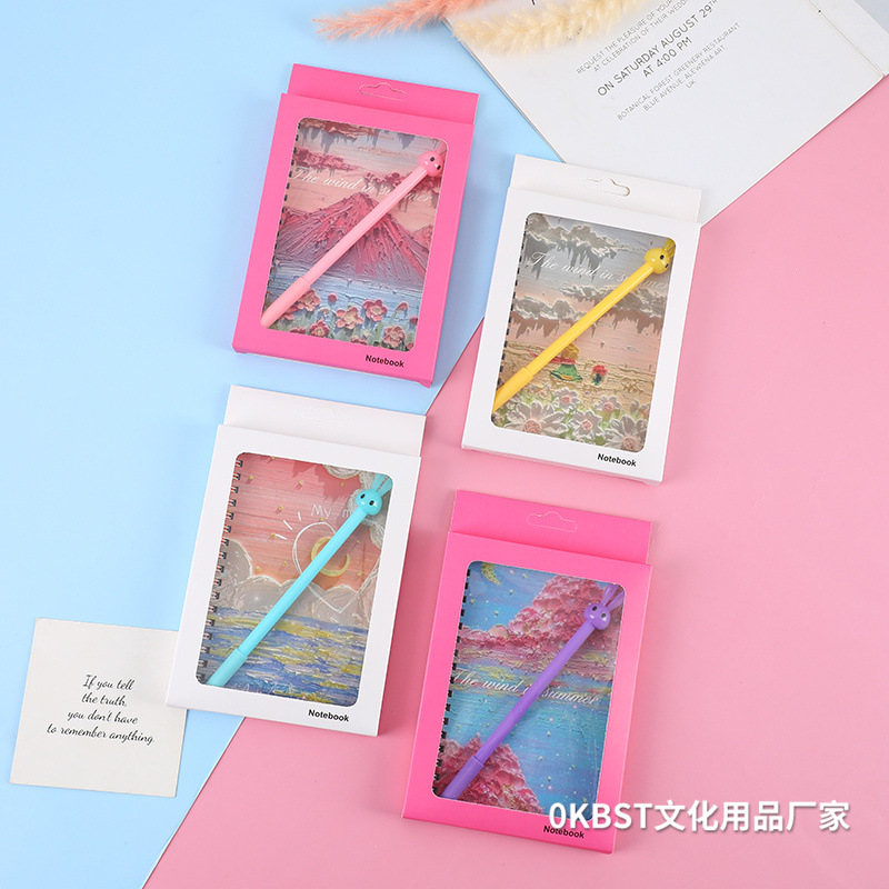 Estilo coreano espacio astronauta estudiante cuaderno de dibujos animados traje de Kindergarten portátil caja de regalo Premio