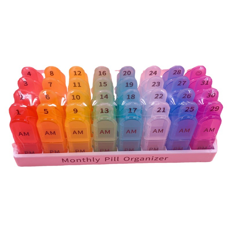Huxinkang Food Grade PP31 Day Plastic Medicine Box for the Elderly 31 Case Medicine Box Household Medicine Storage Box