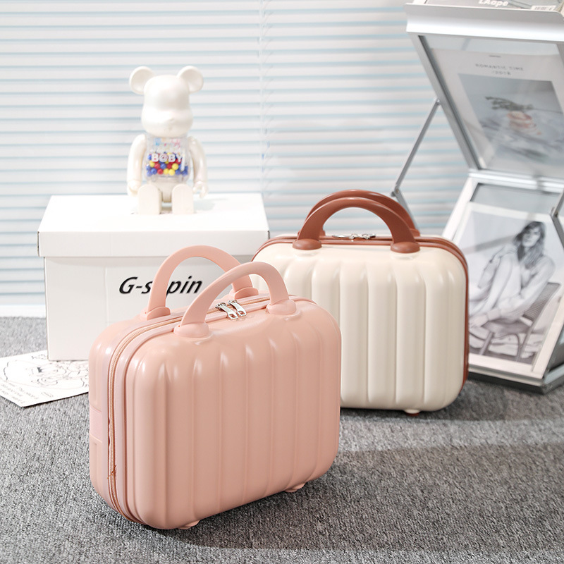 Mini estuche cosmético, maleta, maleta de 14 pulgadas, bolsa cosmética, caja de regalo pequeña, maleta coreana, caja de almacenamiento