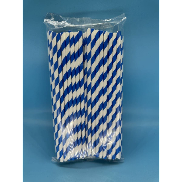 Dark blue stripes 6*197 flat mouth/bare tube/100 pieces/three layers of paper