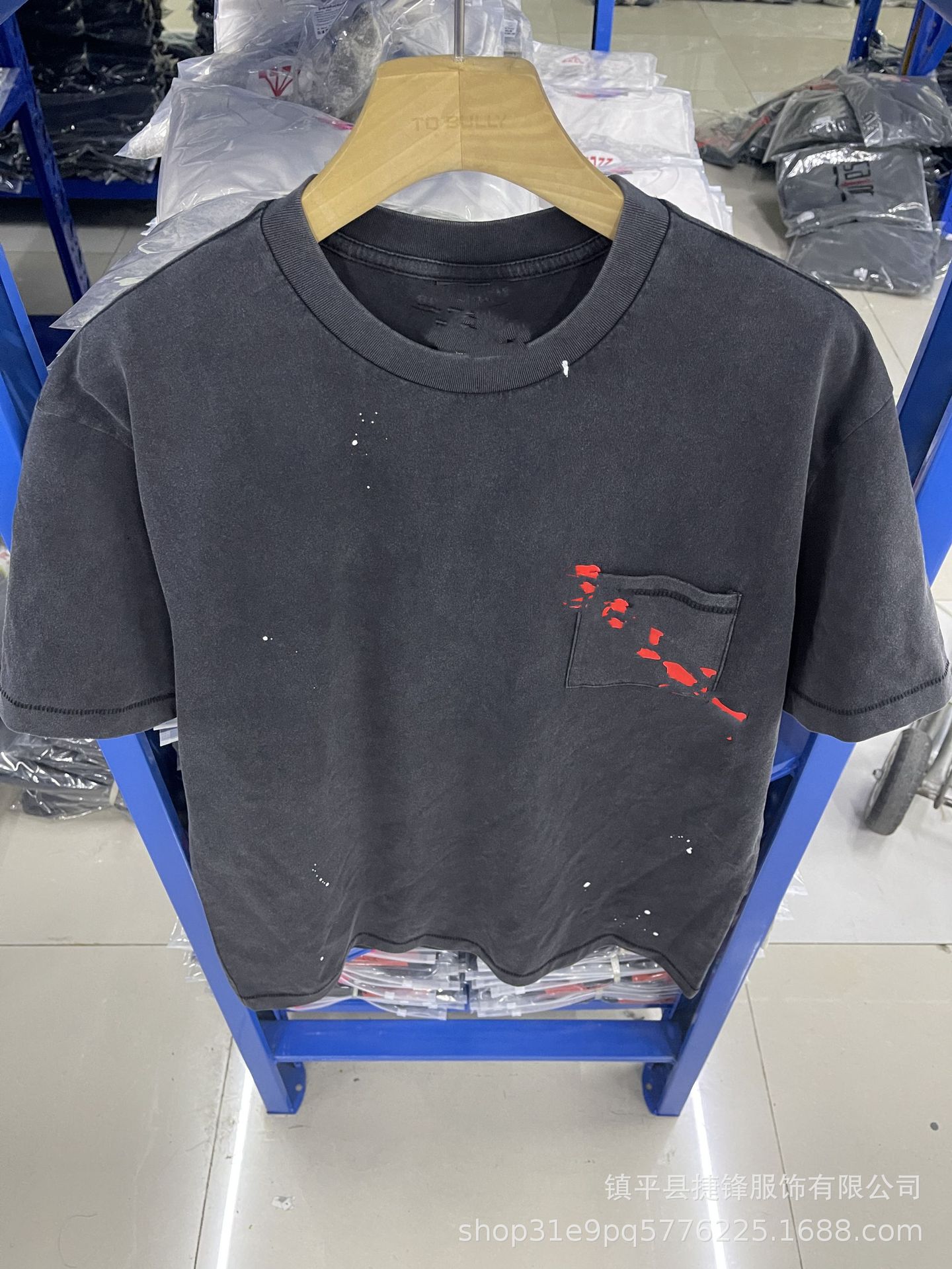 クロスボーダーの新型欧米のファッションブランドのレトロな水洗いは古い落書きをします。