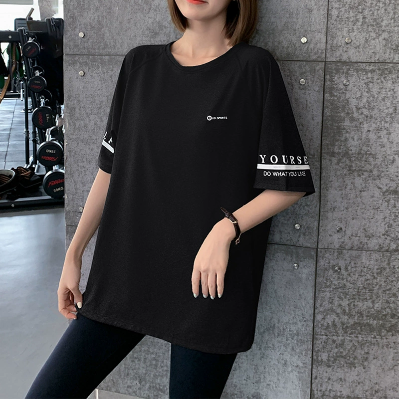 Свободный костюм для похудения с высокой талией, фитнес-костюм, Большой размер, дышащий, эластичный, быстросохнущий, покрывающий живот, командный костюм для бега, тренажерного зала