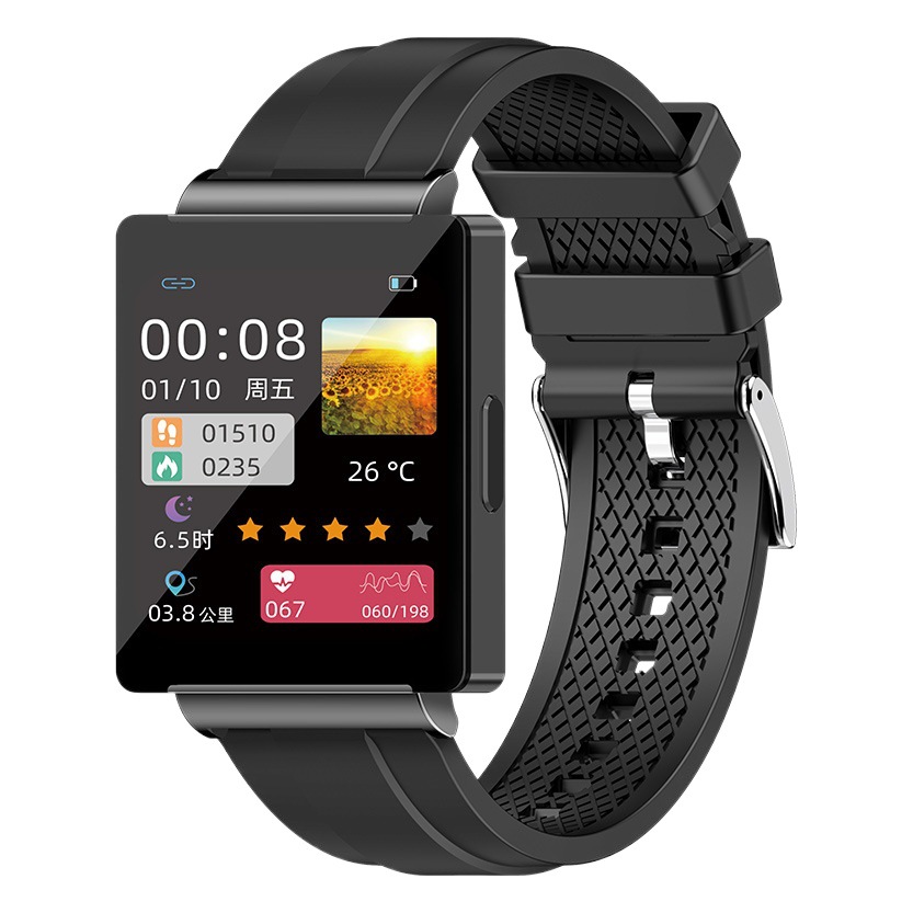 Reloj Inteligente KS01, Producto Popular Transfronterizo, con Control de Acceso NFC, Medición de Temperatura, Frecuencia Cardíaca, Presión Arterial y Oxígeno en Sangre