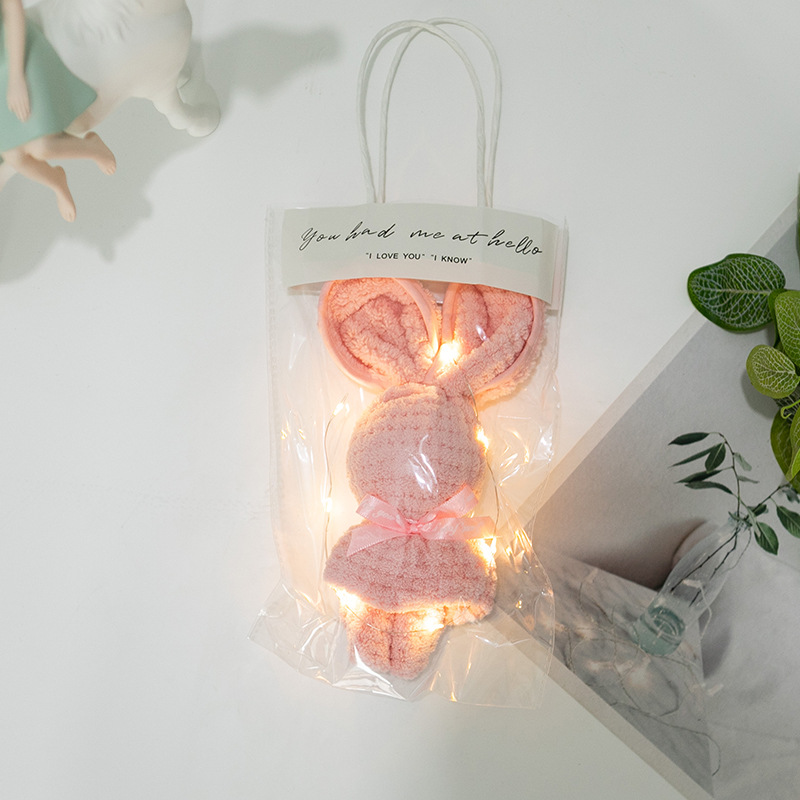 包边粉色兔+手提+暖灯