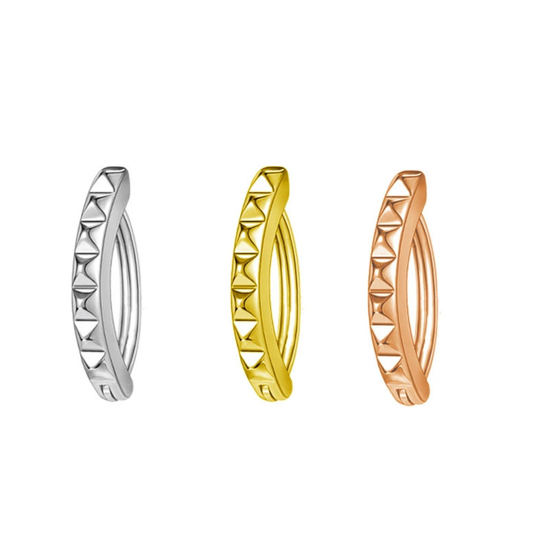 Wholesale Cross-Border E-commerce Best-Selling Smooth Minimalist Personalized Twisted Diamond-Studded_voghion.com