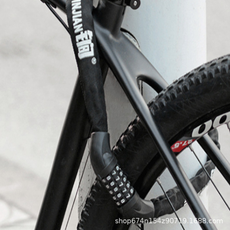 Agente de oro de la bicicleta de bloqueo de la cadena de bloqueo de la contraseña de bloqueo de la bicicleta de bloqueo de la cadena de bloqueo de la bicicleta de montaña cerradura de la bicicleta eléctrica 601