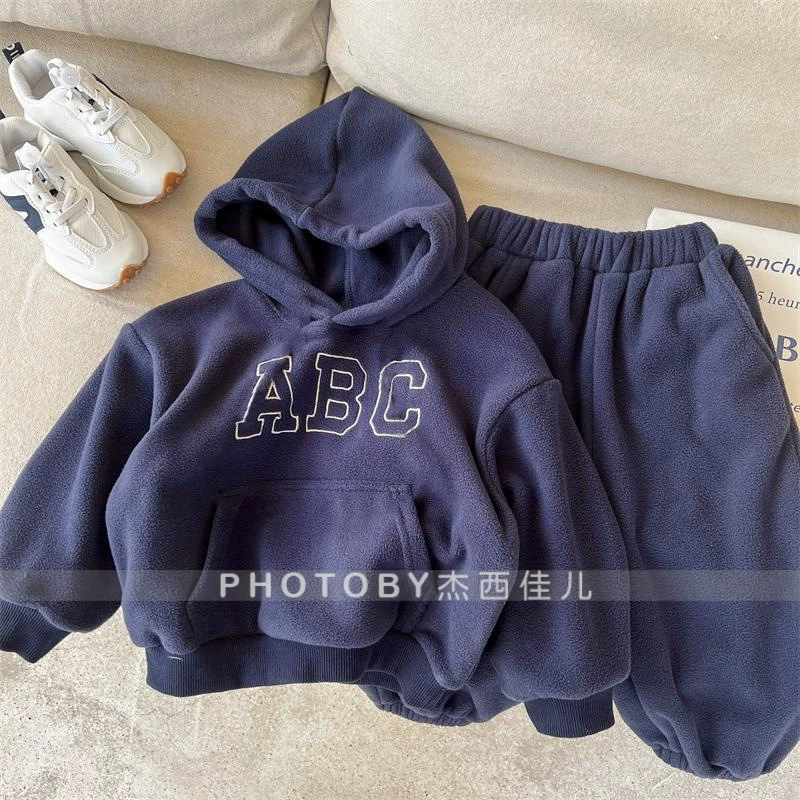 Детский комплект тёплой одежды ABC, худи для отдыха + шорты, размеры 80–140 см