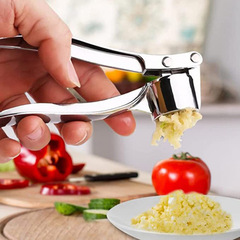 Large Garlic Press Garlic Puree Garlic Pincer Multifunctional Aluminum Stainless Steel Manual Pull Type Garlic Masher Wholesale