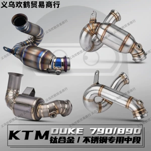 KTM Duke 790/890 motosiklet qaz borusu, paslanmayan polad titan ərintisi orta hissə.