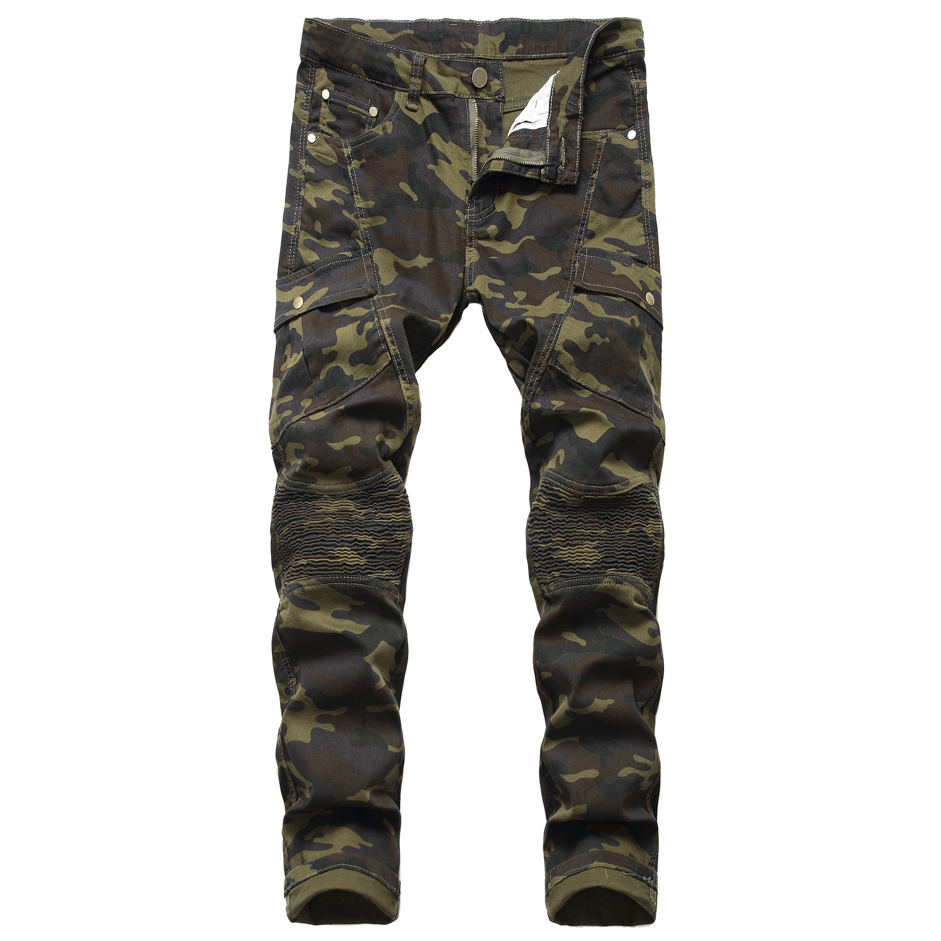 Men's Camouflage Slim Fit Stretch Cargo Pants For Casual Style_voghion.com