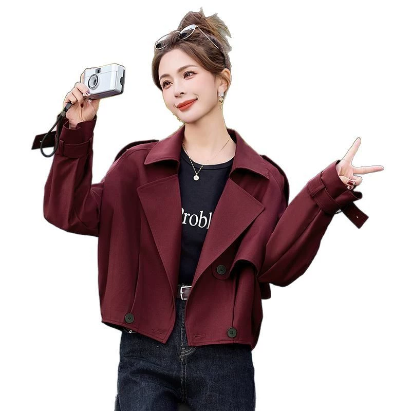 Модное весеннее trench coat для подростков, западный стиль, оверсайз
