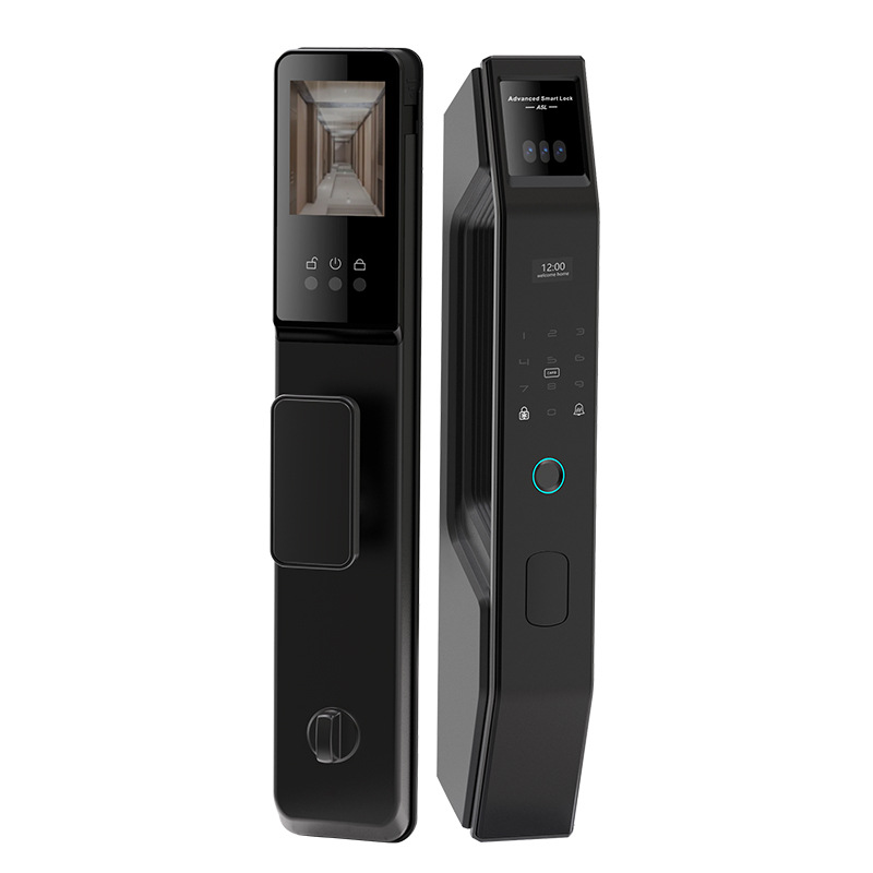 Cerradura automática de huellas digitales cerradura de reconocimiento facial monitoreo de ojo de gato cerradura electrónica contraseña cerradura de puerta de seguridad inteligente cerradura electrónica