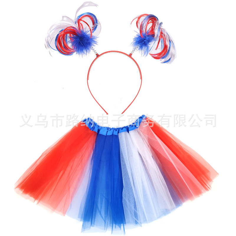 Amazon ベストセラー独立記念日カラーポニーテールヘッドバンドヘアバンドヨーロッパとアメリカの家族プロムパーティー衣類アクセサリー在庫あり|undefined