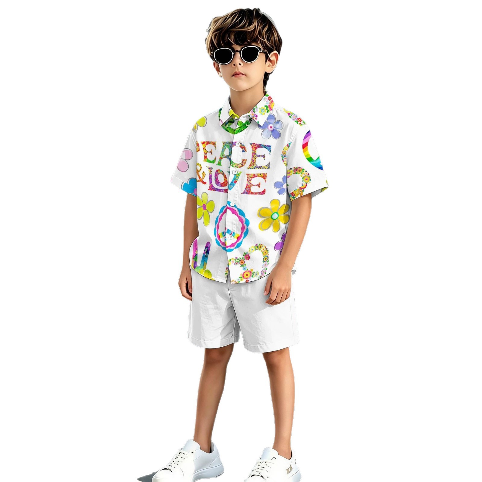Summer New Arrivals: Designs Of Patterned 3D Printed Boys' Shirts And Shorts Sets For_voghion.com